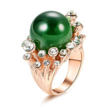 Женское Винтажное кольцо с опаловым покрытием, изящное кольцо из розового золота с цирконием, модный роскошный подарок 2024 - купить недорого