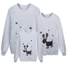 Autumn Winter Family Matching Look Clothes Parents Kids Long Sleeve Tops Christmas Sweatshirts Mommy Daddy Daughter Son Outfits 2024 - buy cheap