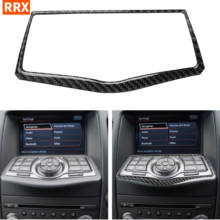 Carbon Fiber Auto Radio Console Frame Sticker Navigation Control System Panel Cover For Nissan 370Z Z34 2009-On Car Accessories 2024 - buy cheap