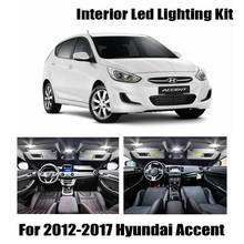 10 Bulbs White LED Car Map Ceiling Light Interior Kit Fit For Hyundai Accent 2012-2015 2016 2017 Trunk Cargo License Plate Lamp 2024 - buy cheap