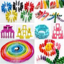 Juego de mesa de dominó de madera para niños, pintura verde no tóxica, juguetes de dominó, 120 Uds. 2024 - compra barato