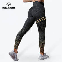 SALSPOR High Waist Exercise Leggings Ladies Gym Pants Fashion Graffiti Print Leggins Female Fitness Sportswear Femme Jegging 2024 - buy cheap