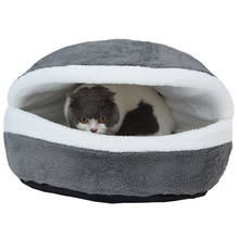 OLIWIS Removable Cat Sleeping Bag Hamburger Mat Dog House wool Pet Bed Warm Puppy Kennel Nest Hiding Shell Hiding Burger M/L 2024 - buy cheap