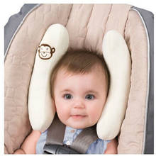 New Infant Baby Soft Car Seat Adjustable Pillow Pram Stroller Headrest Support Pad  Print Prevent Flat Head Neck Protector 2024 - buy cheap