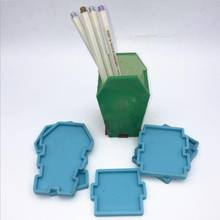 Molde de resina para artesanato decorativo, caixa de resina epóxi transparente de silicone para armazenamento de joias 2024 - compre barato