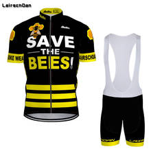 SPTGRVO Summer Cycling Jersey Men pro team Bicycle Shirt Mountain Bike Jersey Racing Kit mallot ciclismo Save the bees Short Set 2024 - buy cheap