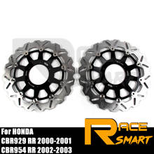 Discos de freio dianteiro da motocicleta cnc disco aço inoxidável rotor do freio para honda cbr929 rr 2000 2001 cbr 954 rr 2002 2003 CBR-929RR 2024 - compre barato