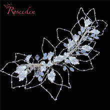 3 Colors Handmade Flower Bride Combs Pearl Opal Crystal Wedding Hair Comb Gorgeous Bridal Wedding Hair Accessories RE3613 2024 - buy cheap