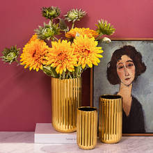 Creative Straight Vertical Pattern Ceramic Vase Modern Living Room Countertop Decoration Flower Vase Home Decoration Furnishings 2024 - buy cheap