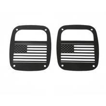 MOPAI 2Pcs Metal Black USA Flag Tail Light Cover Decoration Exterior Protection For Jeep Wrangler TJ 1997-2006 Car Styling 2024 - buy cheap