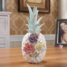 Creative ceramics pineapple Decorative ornaments Gold Emboss Modern home decoration living room Crafts ornaments accessories 2024 - buy cheap