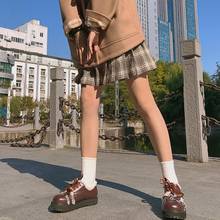 Lolita-zapatos de piel sintética con lazo para niña, botas planas de terciopelo, cálidas, estilo Kawaii, con cinturón japonés, Anime, para invierno 2024 - compra barato