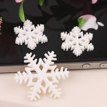 10PCS Merry Christmas Ornaments Sale White Snow Flake Resin Flat Backs Craft Mini Xmas Decoration Supplies New Year Navidad 2024 - купить недорого