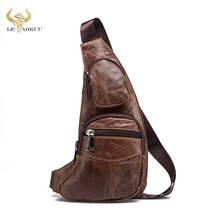 Лидер продаж, Высококачественная кожаная мужская Повседневная модная треугольная нагрудная Сумка-слинг для путешествий, дизайнерская сумка на одно плечо, рюкзак для мужчин 2021 2024 - купить недорого