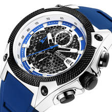 MEGIR Mens Watches Silicone Strap Top Brand Luxury Waterproof Sport Chronograph Quartz Business Wristwatch Watch Men reloj hombr 2024 - buy cheap