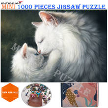 MOMEMO мама кошка и котенок Пазлы 1000 штук деревянные красивые картины маслом головоломки игрушки животные сборка головоломки игры 2024 - купить недорого