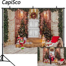 Cenário fotográfico de natal, artesanato, brinquedos de guirlanda de luz para porta ao ar livre, natal, fundo de foto, estúdio, acessórios de decoração para festas 2024 - compre barato