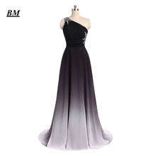 BM Stock Size 6 and 16 Prom Dresses 2021 Gradient Chiffon Beaded Long Formal Ombre Evening Celebrity Party Gown BM319 2024 - buy cheap