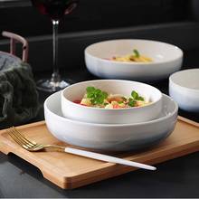 Creative tableware ceramic round bowl soup bowl vegetable bowl salad bowl rice bowl simple large bowl deep dish soup plate house 2024 - buy cheap