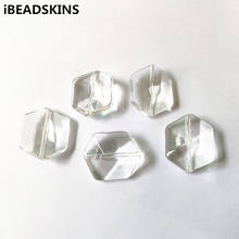 New arrival! 33x27mm 90pcs Clear acrylic hexagon shape beads for Necklace,Earrings parts,hand Made Jewelry DIY 2024 - buy cheap