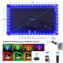 Casa mágica usb led backlight 5v inteligente wifi led luz de tira 5m 5050 rgb multi cor led fita lâmpada 24key tv quarto luz da noite 2024 - compre barato