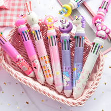 10 Colors Cute Animal Cartoon Ballpoint Pen School Office Supply Stationery Papelaria Escolar Multicolored Pens Colorful Refill 2024 - купить недорого