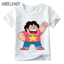 Boys/Girls Cartoon Steven Universe Design T shirt Kids Summer White Tops Children Funny Print T-shirt,ooo5054 2024 - buy cheap