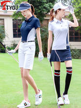 Spring Summer Golf Sportswear Women's Short-Sleeved T-Shirt Slim Tops Korean Breathable Quick-Drying Tennis Golf Sports Shirt 2024 - buy cheap