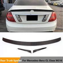 3PCS Carbon Fiber Rear Trunk Spoiler Wing Boot Lip For Mercedes-Benz W216 CL Class 2009 2010 2011 2012 Car Styling 2024 - buy cheap