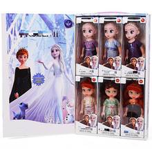 Figuras de acción de Frozen 2 de Disney para niñas, muñecos de colección de princesas Anna y Elsa, Blancanieves, sirenita, regalo, 6 unids/set por Set 2024 - compra barato