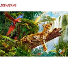 5D DIY square/round Diamond painting Cheetah and parrot Cross Stitch Diamond Embroidery Pattern Rhinestone J1630 2024 - buy cheap