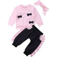 Tracksuit for Girls Spring Autumn Ruffle Clothes for little girls 2Pcs Outfit Kids Everyday Clothes Suit For Girls layette Sets 2024 - buy cheap
