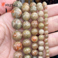 4/6/8/10/12mm Natural Unakite Stone Round Spacer Loose Beads For Jewelry Making Diy Bracelet Accessories 15" 2024 - buy cheap