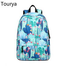 Tourya Cactus Printing Waterproof Women Backpack Daily Bookbag School Bags for Teenagers Girls Travel Rucksack Laptop Bagpack 2024 - buy cheap