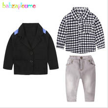 3PCS/2-8Years/Spring Autumn Kids Costumes Children Clothes Fashion Casual Coat+Shirt+Pants Toddler Baby Boys Clothing Set BC1107 2024 - buy cheap