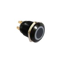 19mm Ring Momentary Black Anodized Aluminum Metal Car LED Push Button Switch 2024 - buy cheap