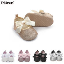 Baby Shoes New Spring PU Soft Sole First Walkers for Newborn Baby Baby Girl Shoes Butterfly Knot Non-slip Princess Shoes 6-18M 2024 - buy cheap