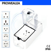 Enchufe impermeable IP66, interruptor de pared para exteriores, toma de corriente eléctrica con conexión a tierra 2024 - compra barato