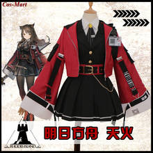 Disfraz de Arknights Skyfire, uniforme de combate para mujer, ropa de juego de rol para fiesta de actividades, S-XL 2024 - compra barato