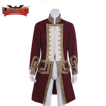 Lenda cosplay george washington vermelho superior jaqueta 18th century royal uniforme militar tailcoat regency traje wh001 2024 - compre barato