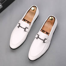 Nova trendsetter wihte slip-on flats sapatos para Homens Fashion designer Casamento Vestido Sapatos oxford Formais Sapato Masculino Sociais 2024 - compre barato