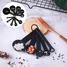 Kitchen Accessories Cooking 5/10Pcs Black Plastic Measuring Spoon and Measuring Cups Kitchen Gadgets Tools Baking Accessories 2024 - buy cheap