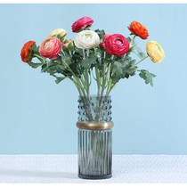 Tallos de flor de Ranunculus Artificial, rosas de imitación, peonía, decoración de boda, simulación para el hogar, flores artificiales 2024 - compra barato