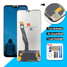 Tela lcd para huawei y9 6.5 drive, display de lcd com sensor de toque, 2019 polegadas, conjunto de painel de vidro com moldura + ferramentas 2024 - compre barato