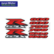 Adesivo de logotipo para suzuki, 2 peças, gsxr750, gsxr1000, k1 k2 k3 k4 k5 k6 k7 k8 k9 k10 emblema decalque de carenagem para motocicleta, emblema 2024 - compre barato