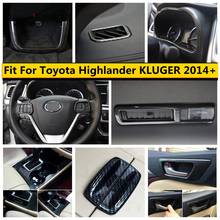 Accesorios ABS para Toyota Highlander / KLUGER 2009-2019, tazón para manija de puerta, Panel de caja de cambios moldura de cubierta de Marco 2024 - compra barato