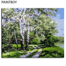 PAINTBOY Landscape Framed Pictures Painting By Numbers DIY Digital Canvas Oil Painting Home Decor For Living Roon GX7487 40*50cm 2024 - buy cheap