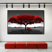 Modern Red Money Tree Wall Art Canvas Posters Prints unframed Wall Pictures For Office Living Room Home Decor Artwork 2024 - купить недорого