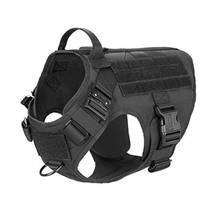 Working Dog Tactical MOLLE Vest Dog Harness with 2X Metal Buckle with Handle Front Clip Dogs Pet Military Adjustable Harness 2024 - buy cheap
