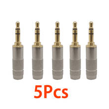 5Pcs Gold plated Stereo 3.5mm 3 Pole Repair Headphone Jack Plug Cable Audio Headphones Audio Jack Plug Connector Soldering Type 2024 - buy cheap